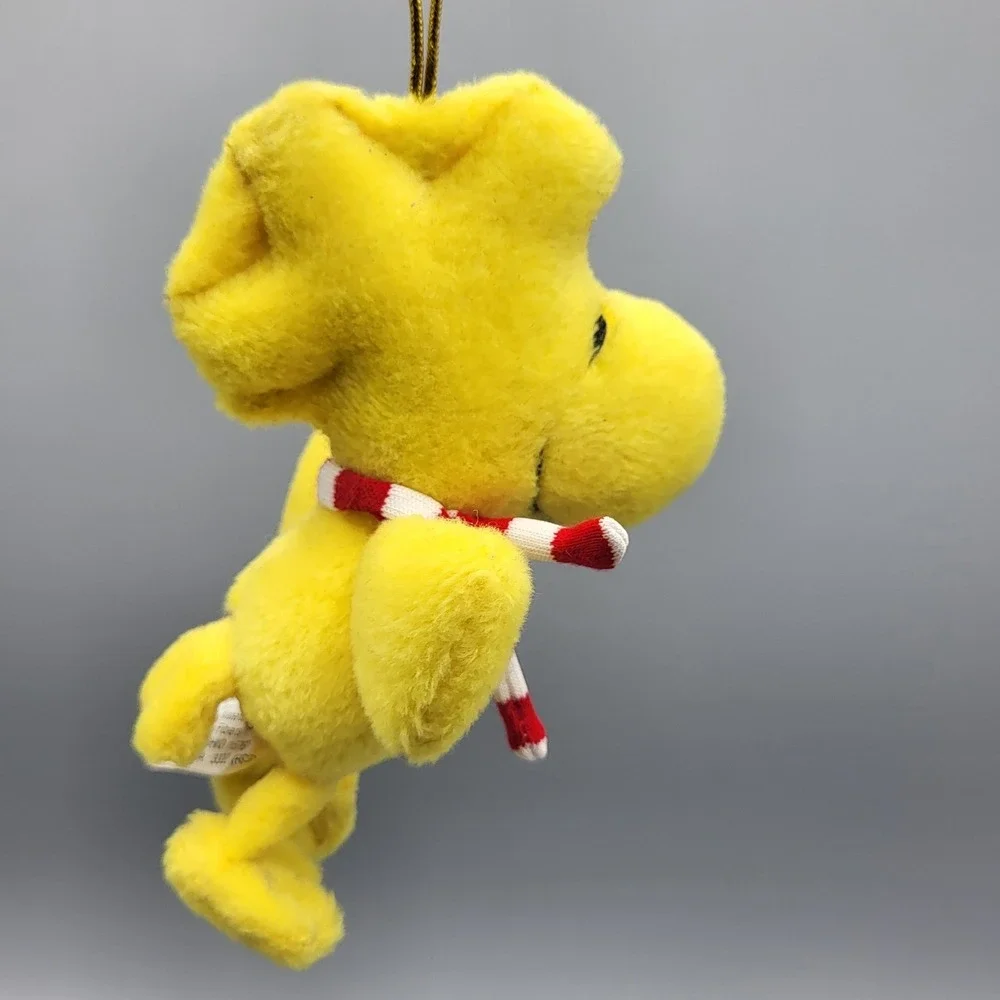 Kurt Adler Woodstock Plush Stuffed Ornament Peanuts Small Striped Scarf Yellow
